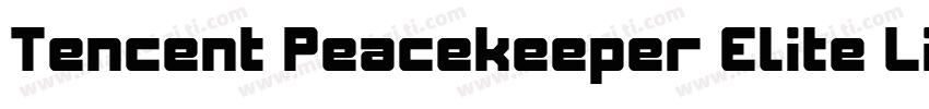 Tencent Peacekeeper Elite Light字体转换